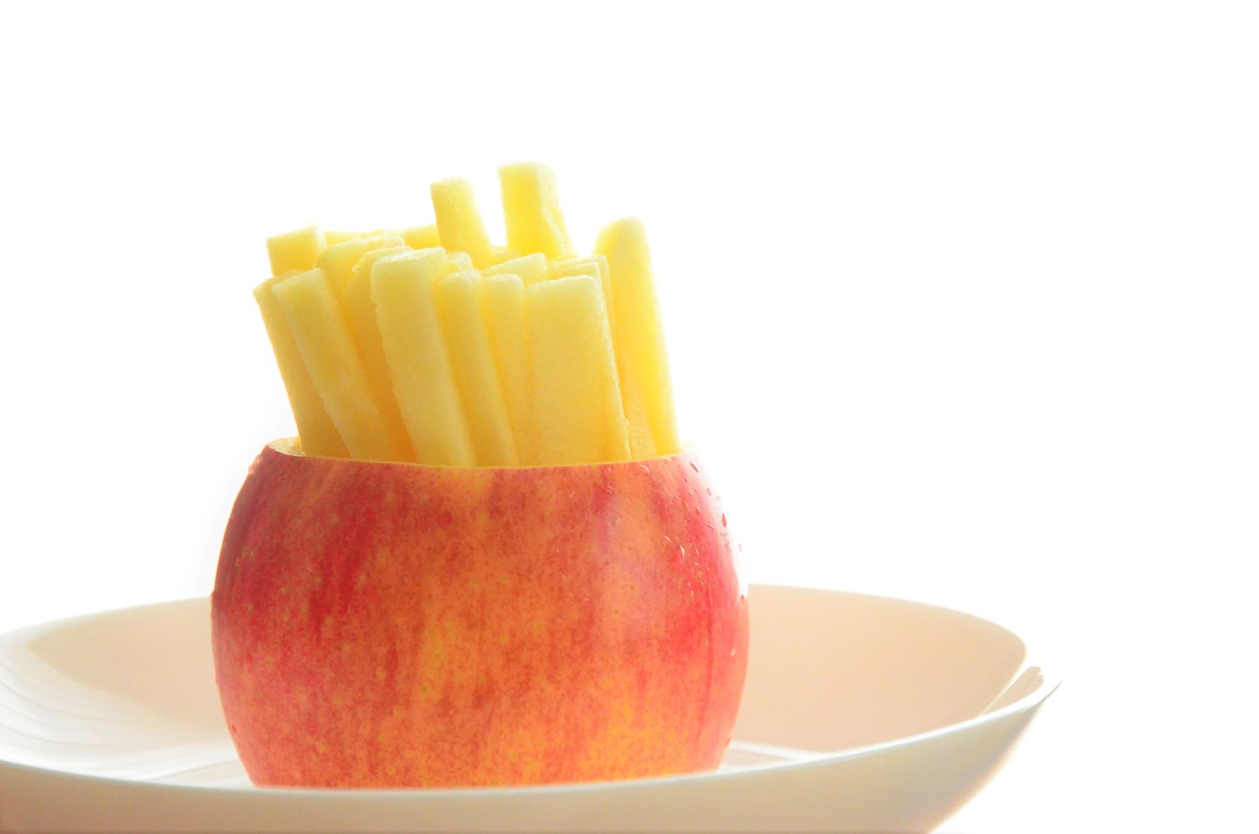 French fries? No. It's an apple.