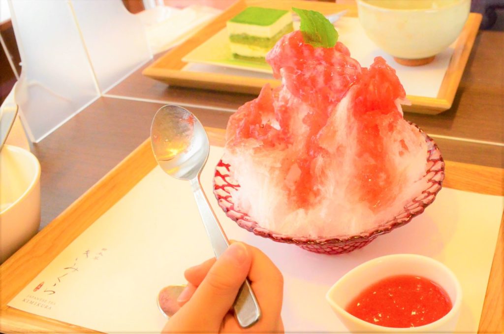 Kimikura's strawberry shaved ice
