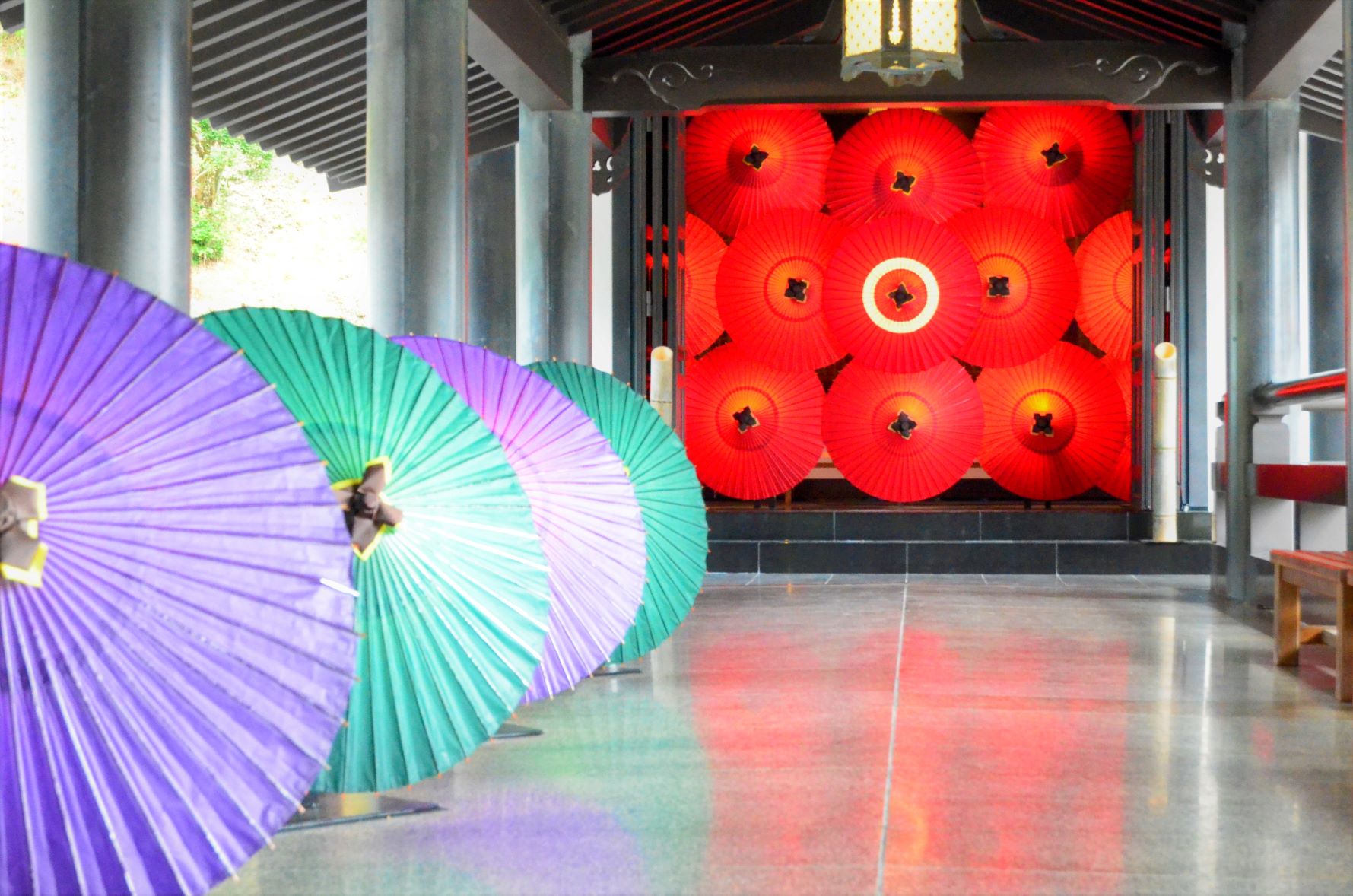 Japanese umbrella art