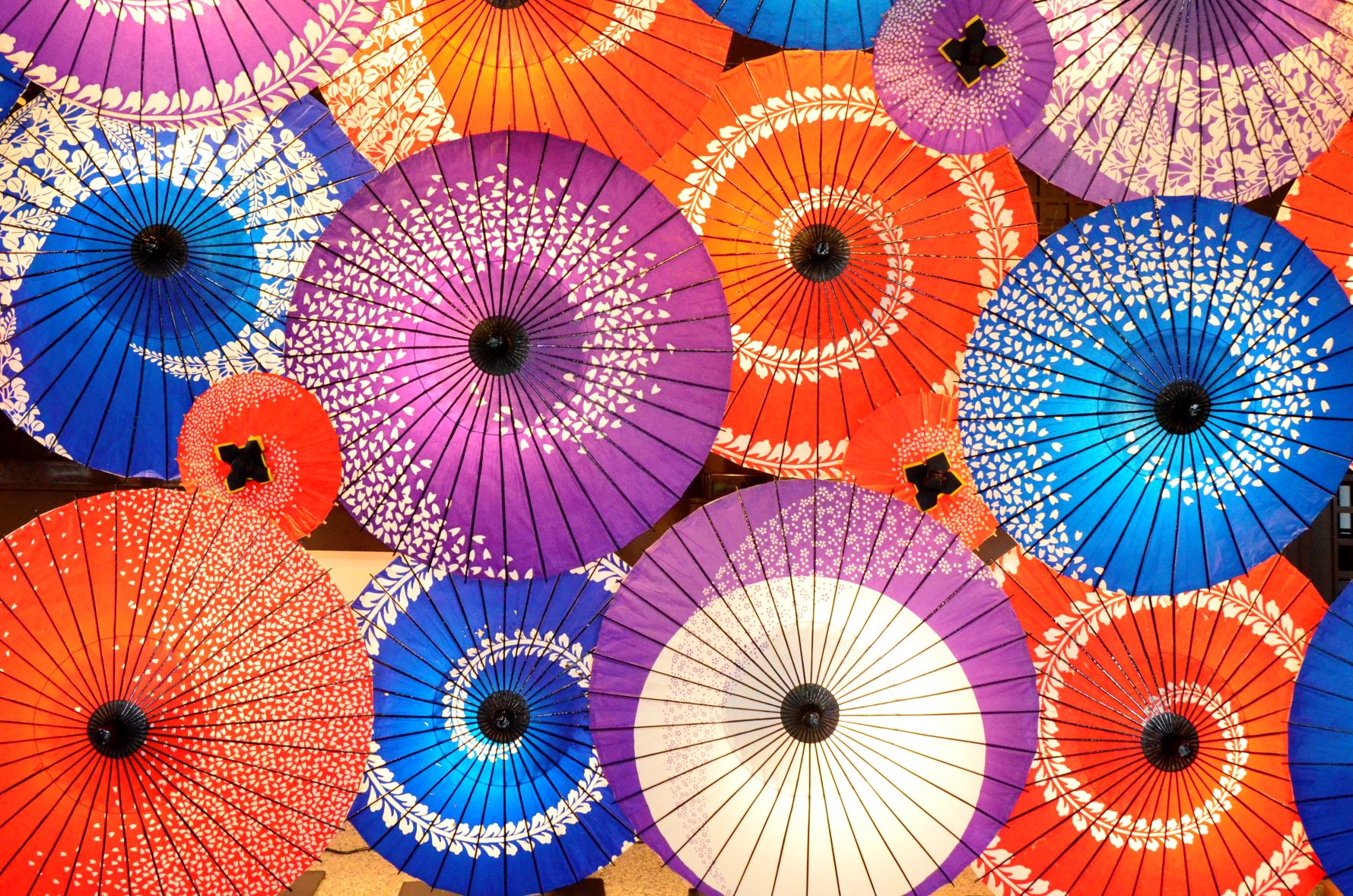 Japanese umbrella art