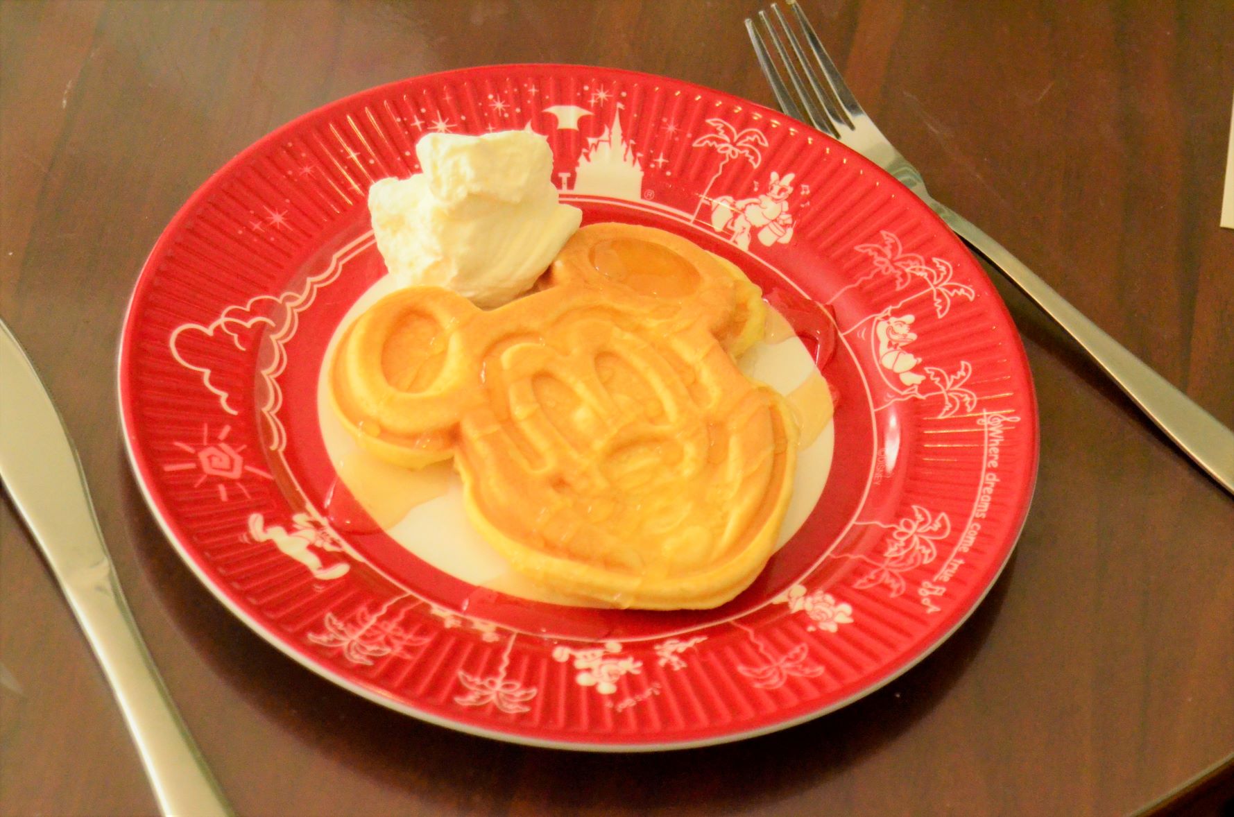 Mickey pancakes made at home